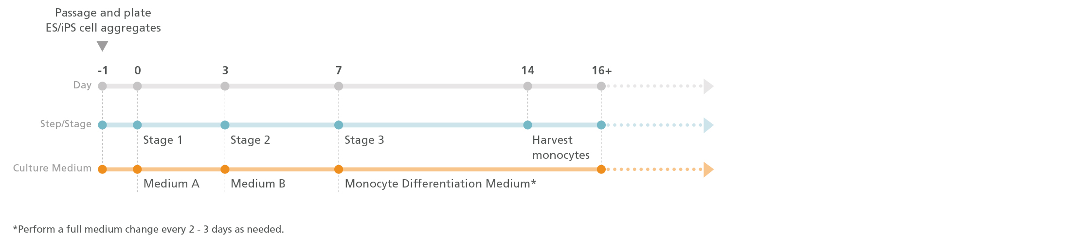 Differentiation of hPSC-Derived CD34+ Cells into CD14+ Monocytes