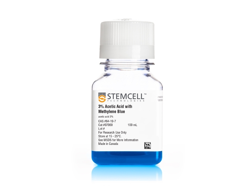 3% Acetic Acid with Methylene Blue