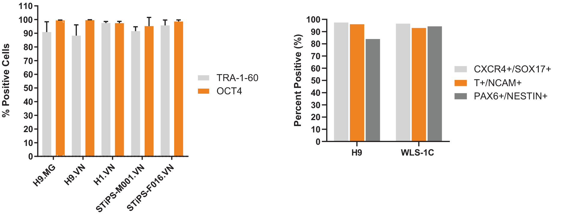 hPSCs Cultured in TeSR™-AOF Express Markers of the Undifferentiated State and Differentiate to the Three Germ Layers