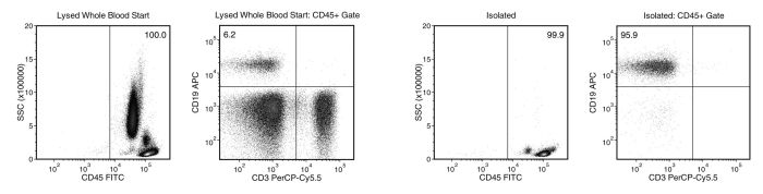 Typical EasySep™ Direct Human B Cell Isolation Profile