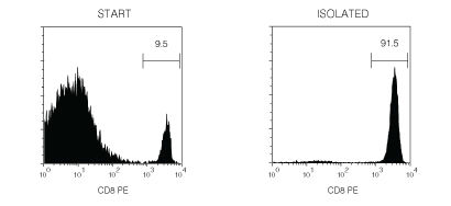 Typical EasySep™ Mouse CD8+ T Cell Isolation Profile