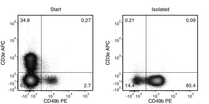 Typical EasySep™ Mouse NK Cell Isolation Profile